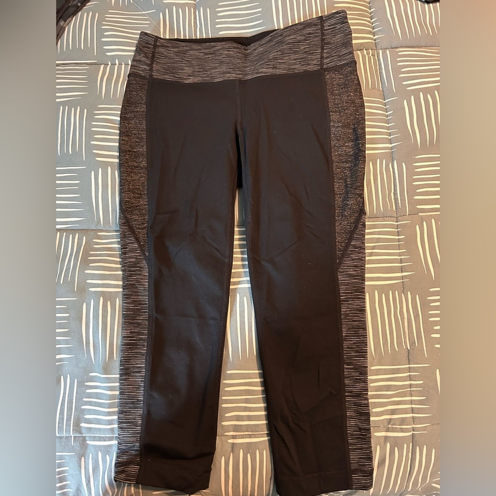 Athleta Black and Gray Yoga Tight